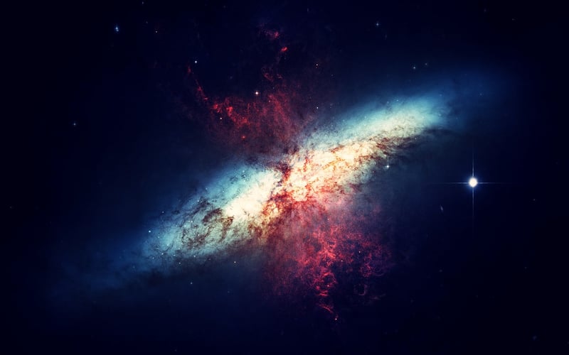 Black Hole Colliding Galaxy